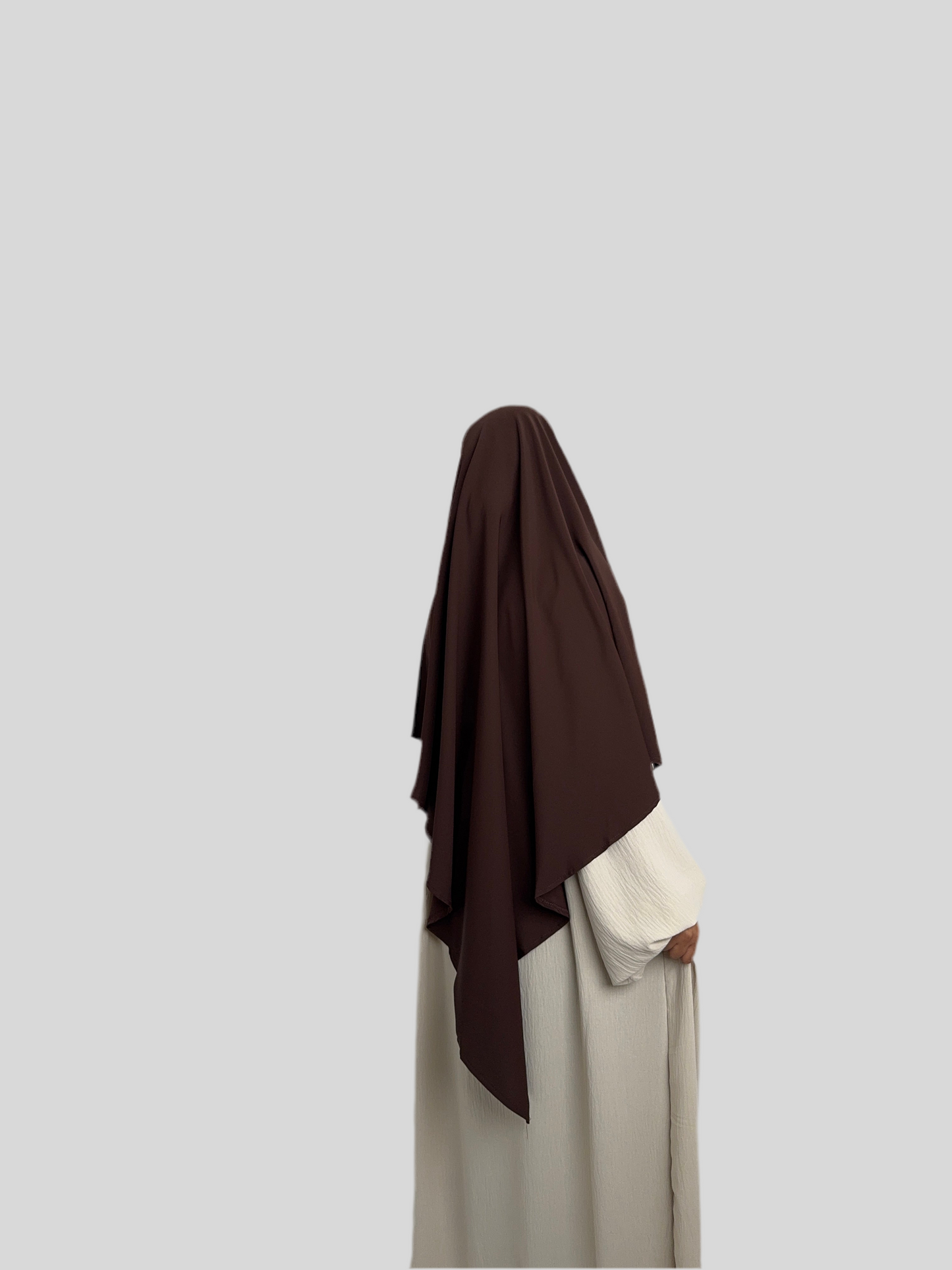 Dark brown Medina Silk Khimar