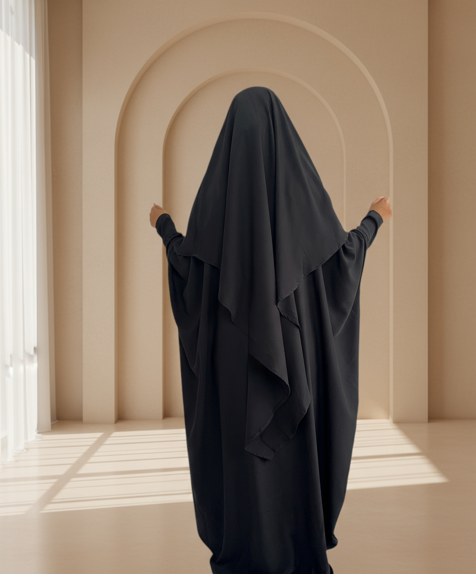 Abaya Khimar Set – Medina Silk Abaya – Modest Silk Outfit