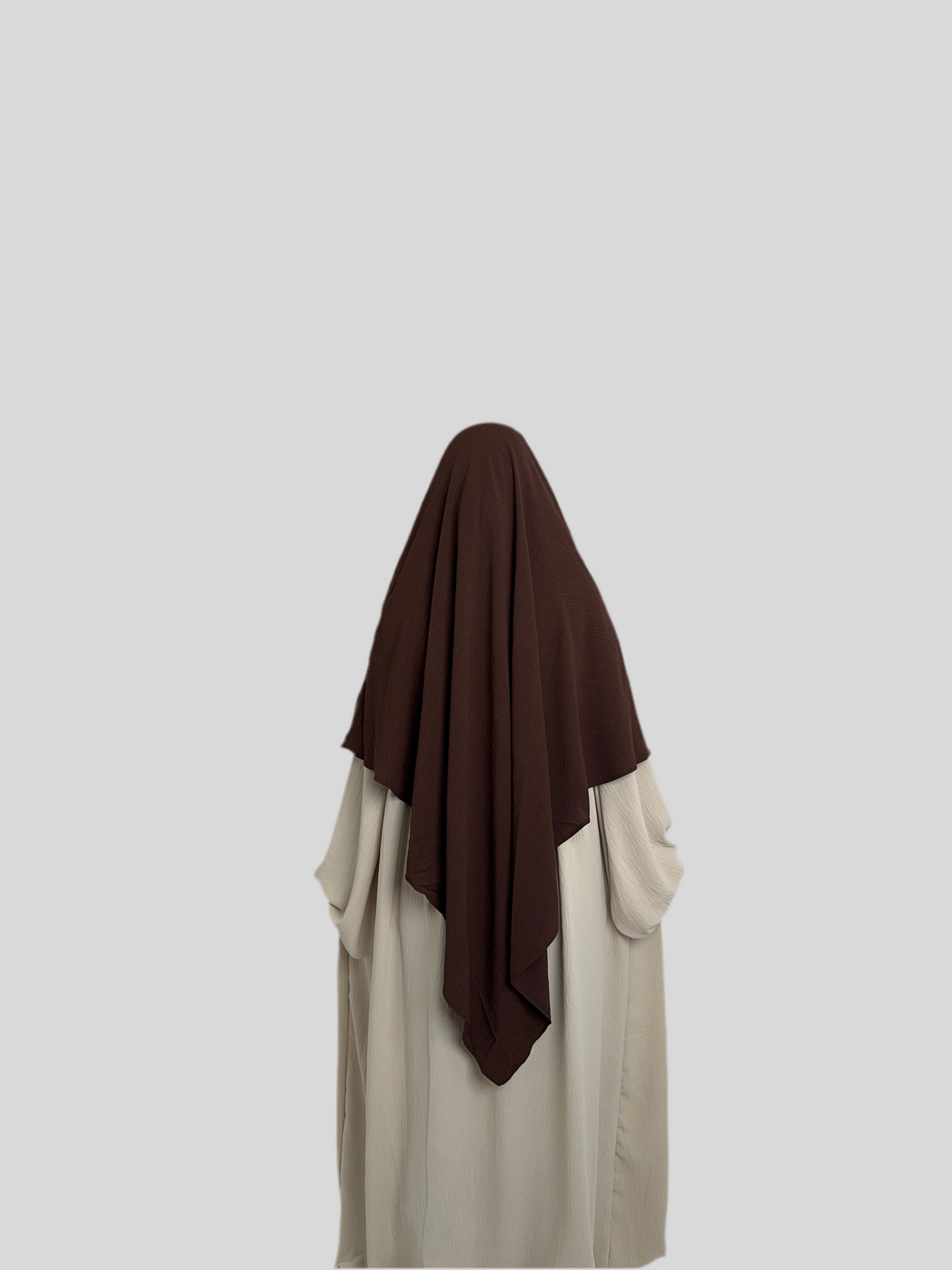 Dark brown Crepe Khimar