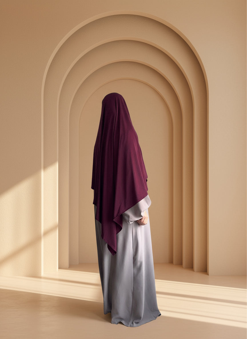 Taupe Balloon Sleeves Abaya - Modest Taupe Abaya - Aisha Abaya
