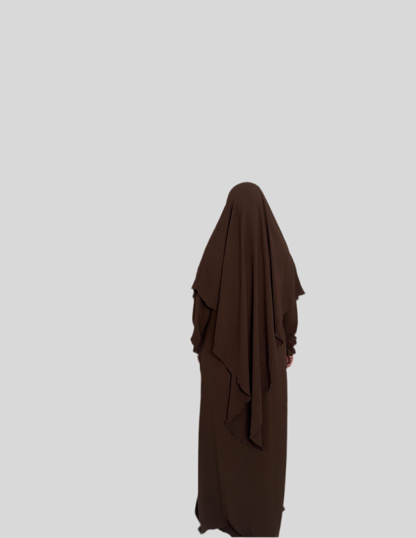 Dark brown Abaya & Khimar Set Mariya