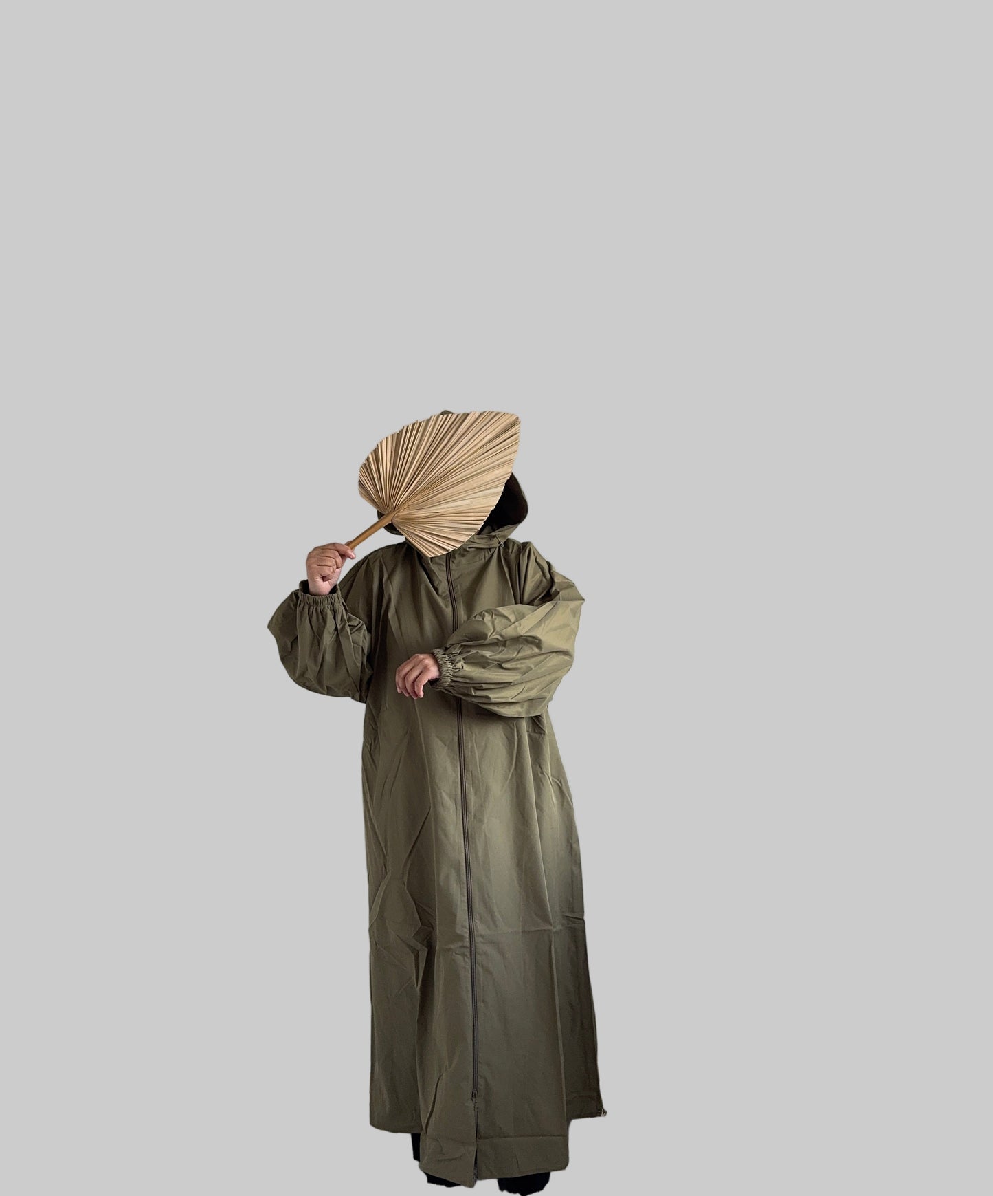 Kaki Raincoat Abaya waterproof