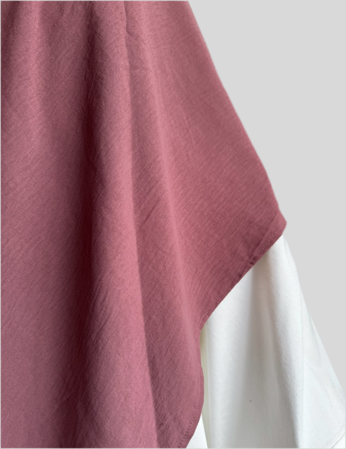Pink Mauve Crepe Khimar