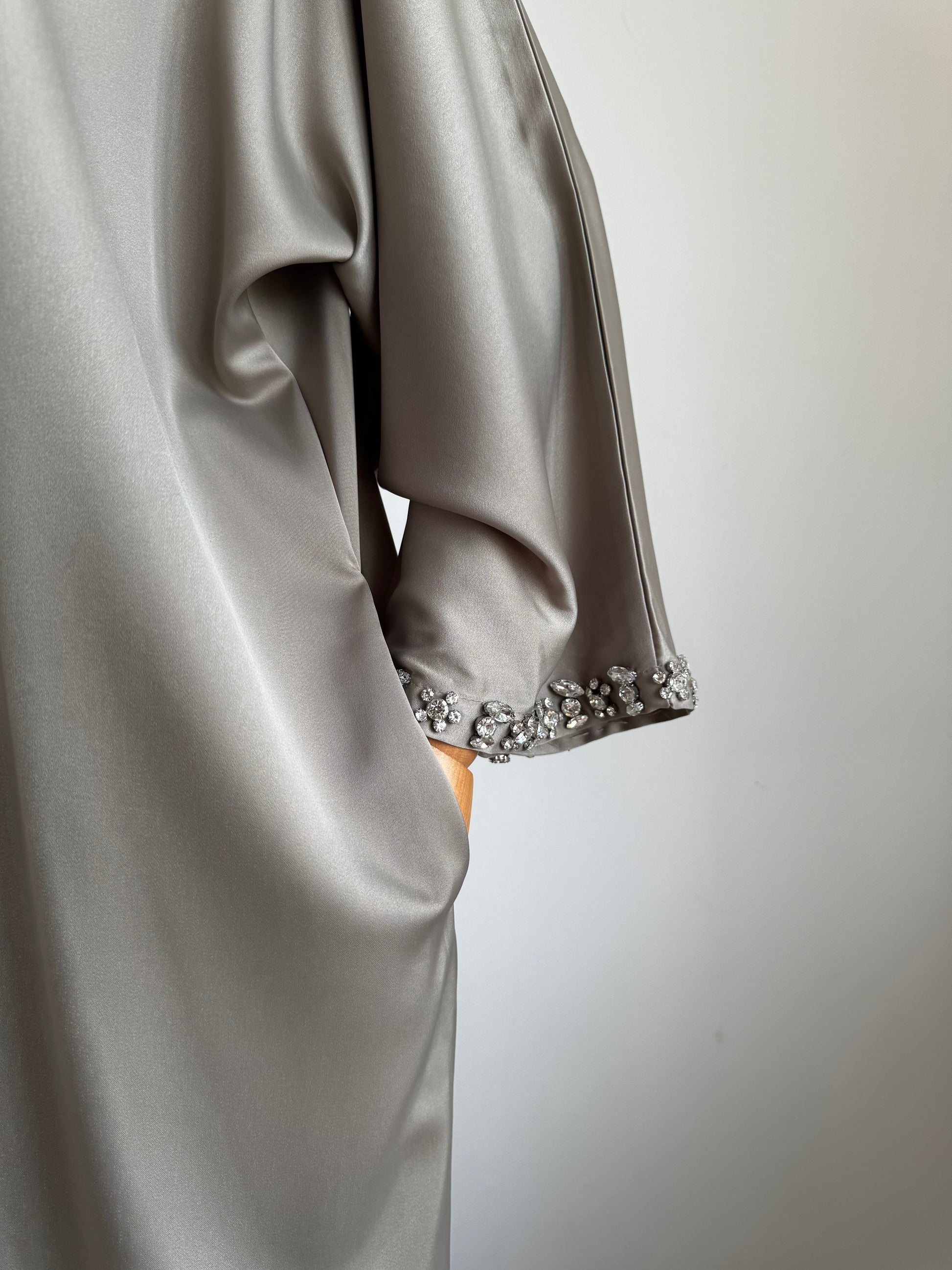 Taupe Abaya ALYA - Modest Taupe Abaya - Elegant Abaya Dress