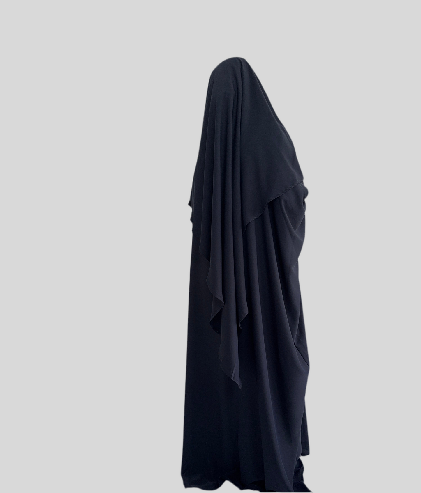 Navy Abaya & Khimar Set KHADIJA(Madina Silk)