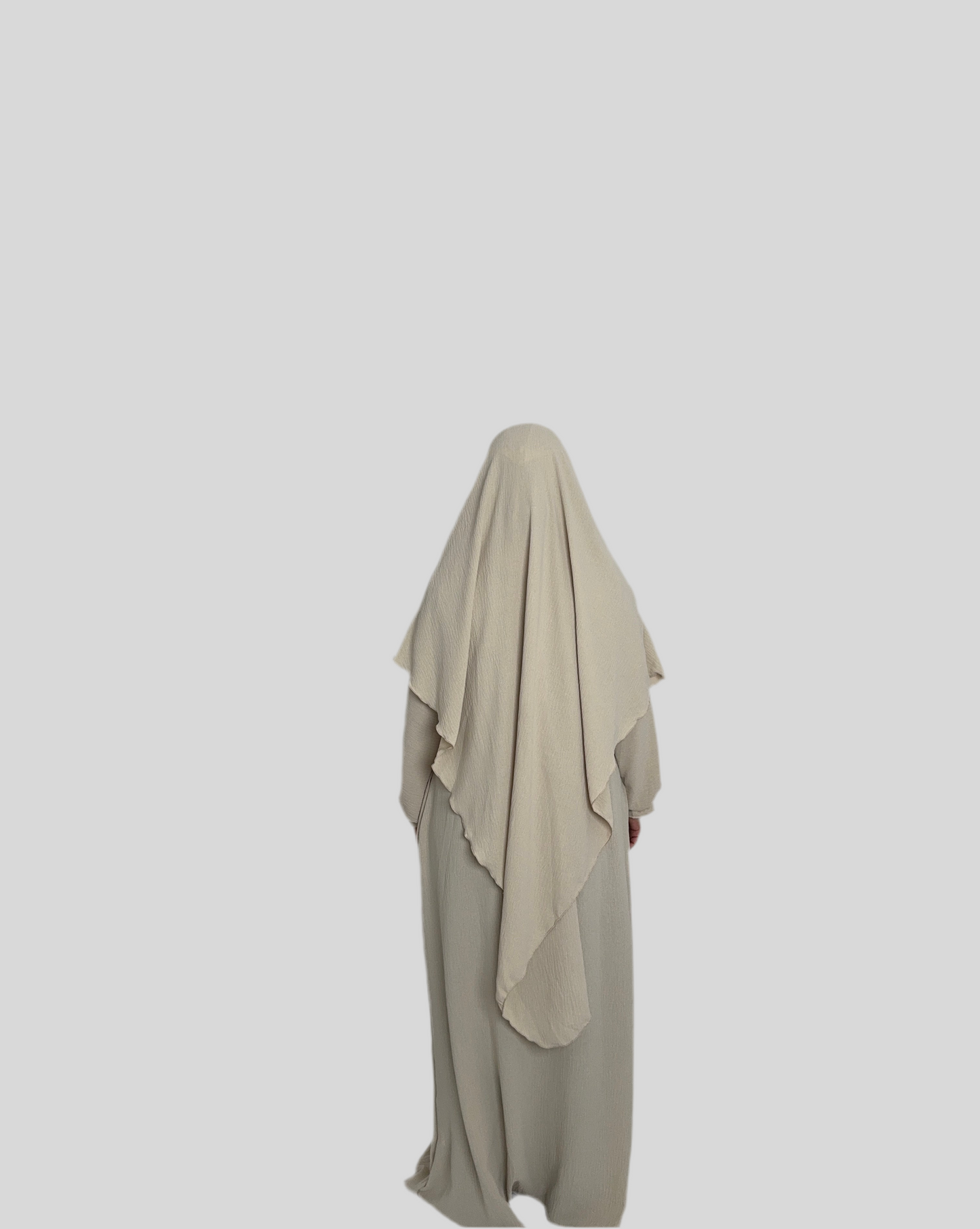 Cream Abaya & Khimar Set Mariya