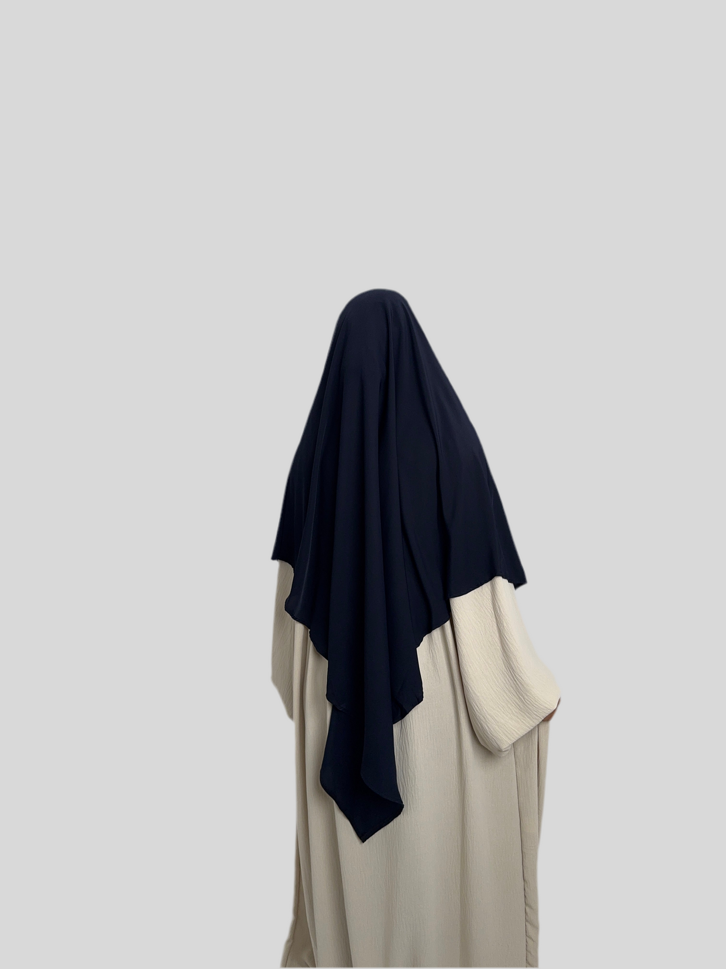 Navy Medina Silk Khimar