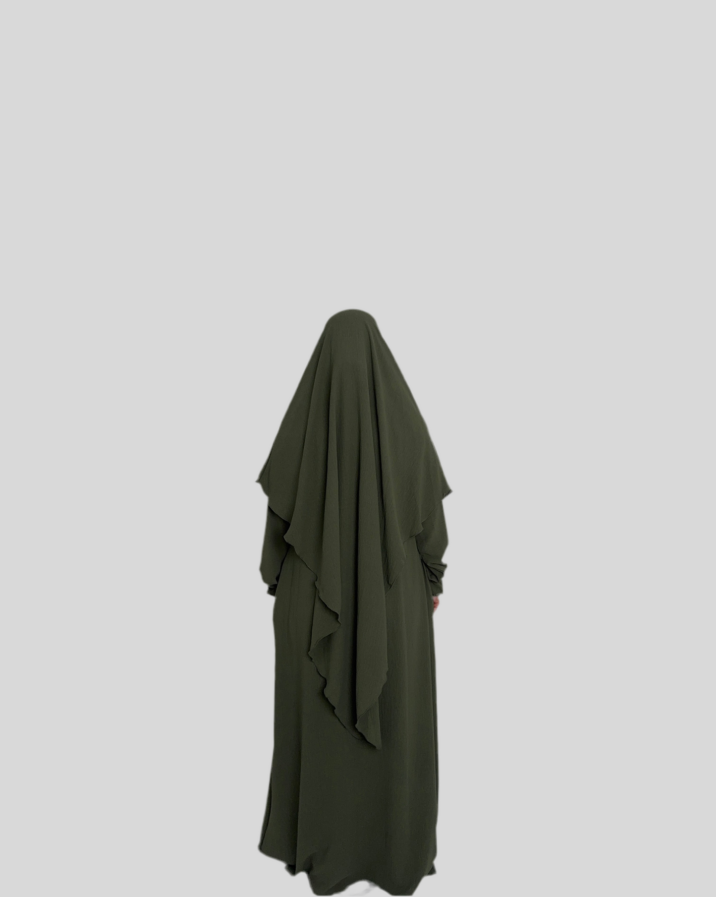 Kaki Abaya & Khimar Set Mariya