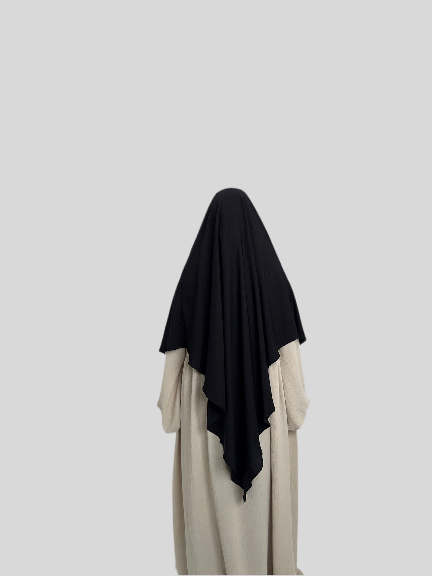 Black Medina Silk Khimar