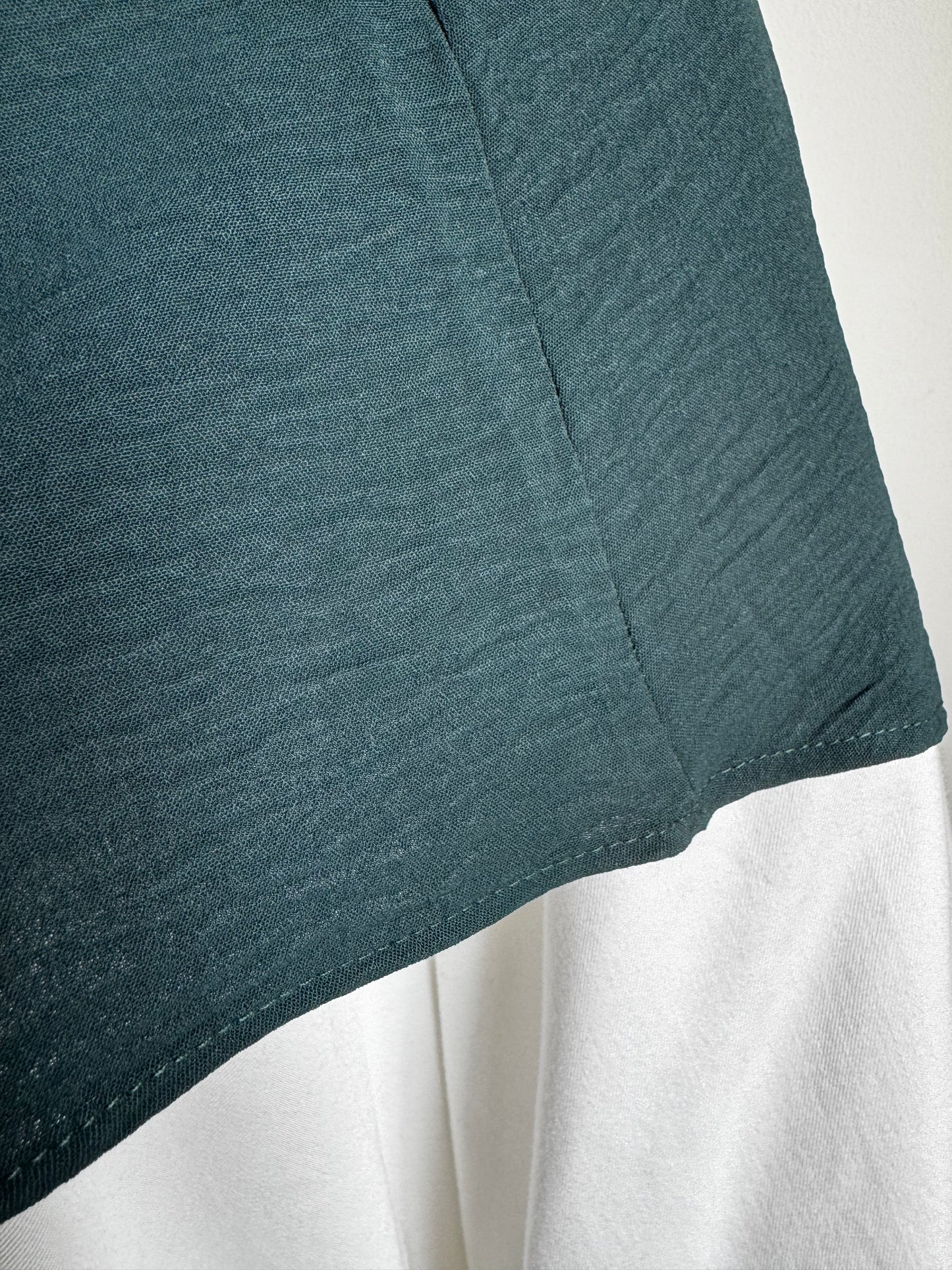 Dark green Crepe Khimar