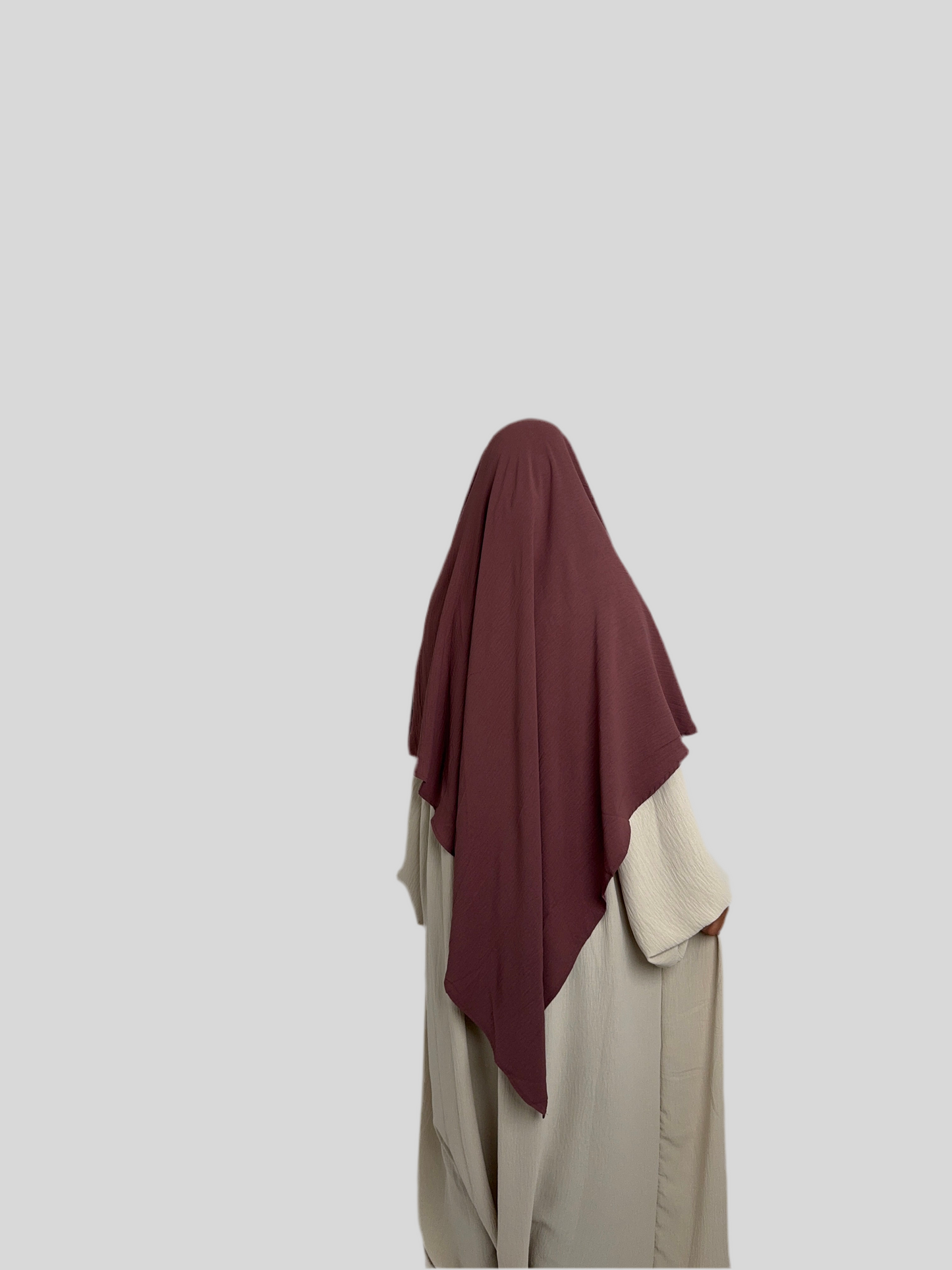 Pink Mauve Crepe Khimar