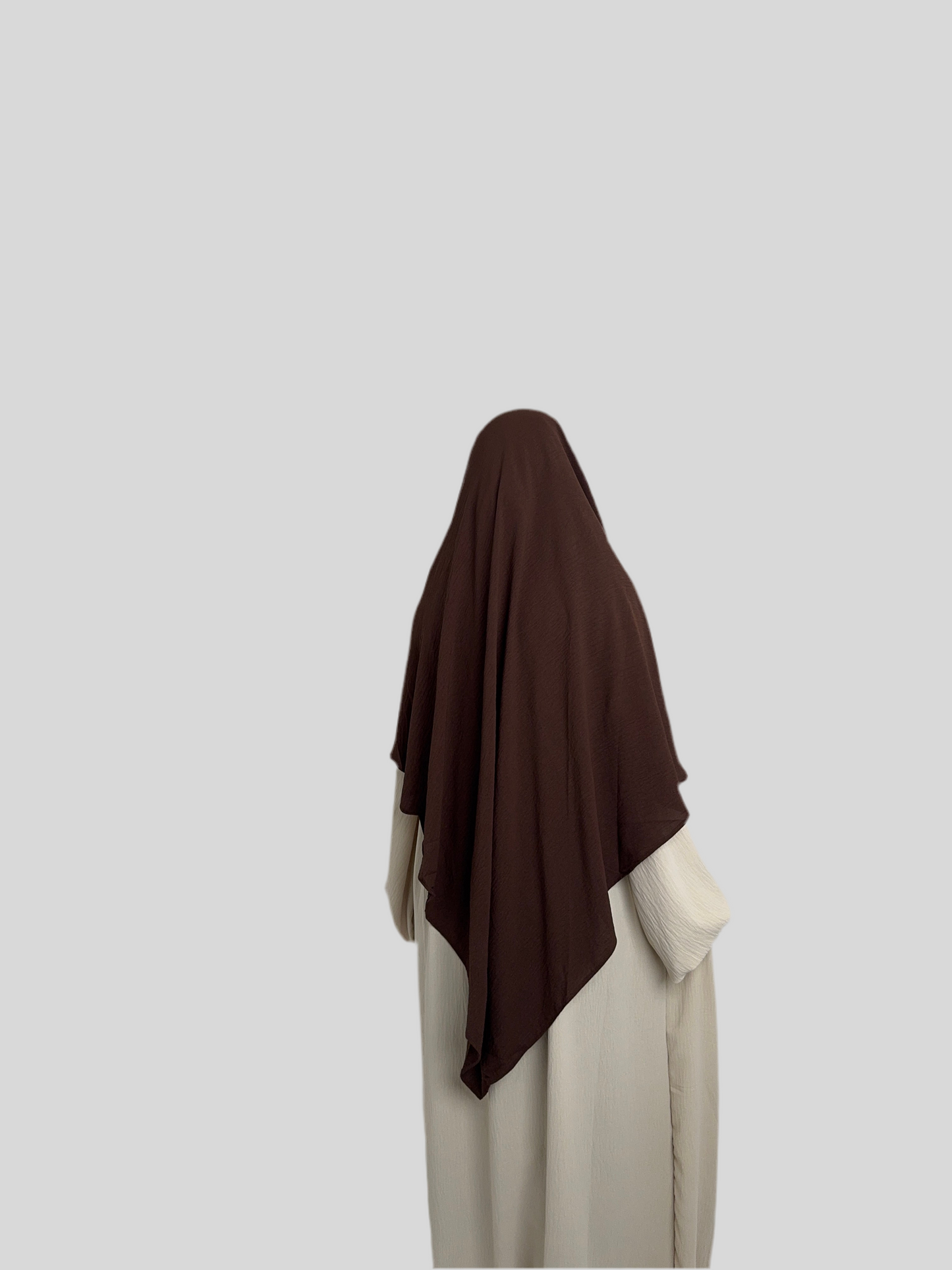 Dark brown Crepe Khimar