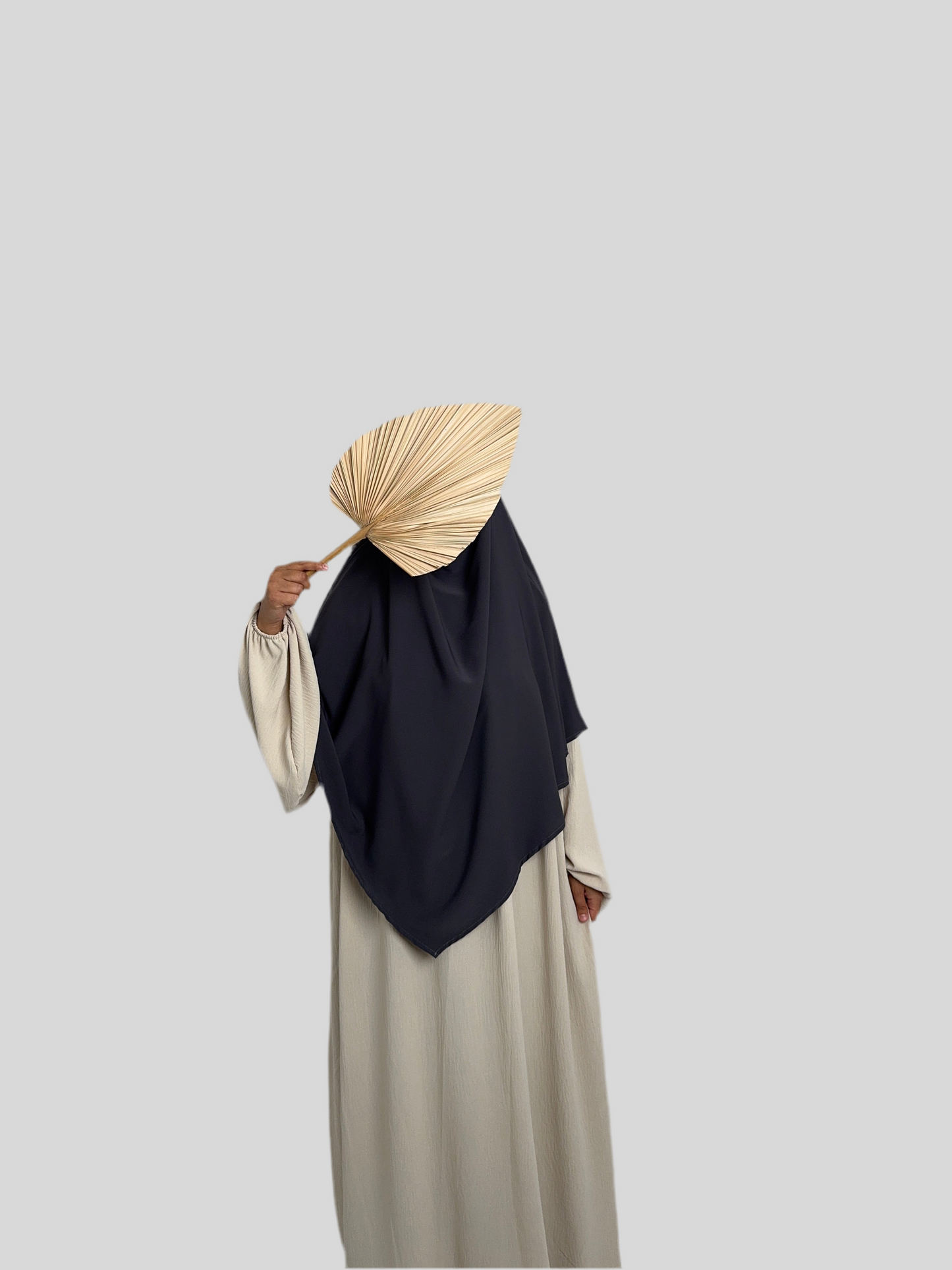 Dark grey Medina Silk Khimar