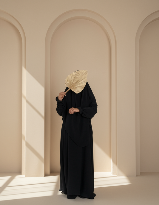 Black Abaya & Khimar Set - Mariya Abaya Khimar - Modest Black Outfit