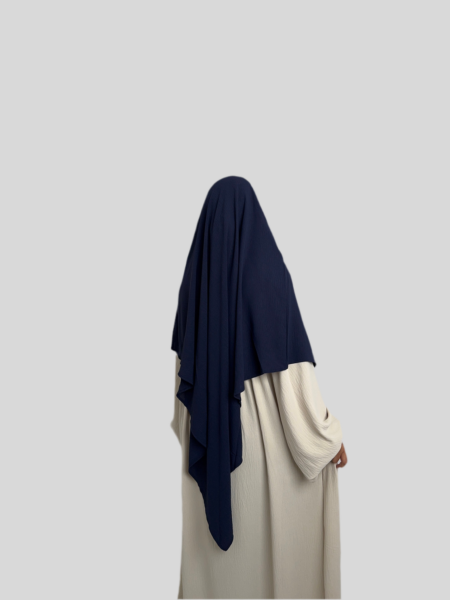 Navy Crepe Khimar