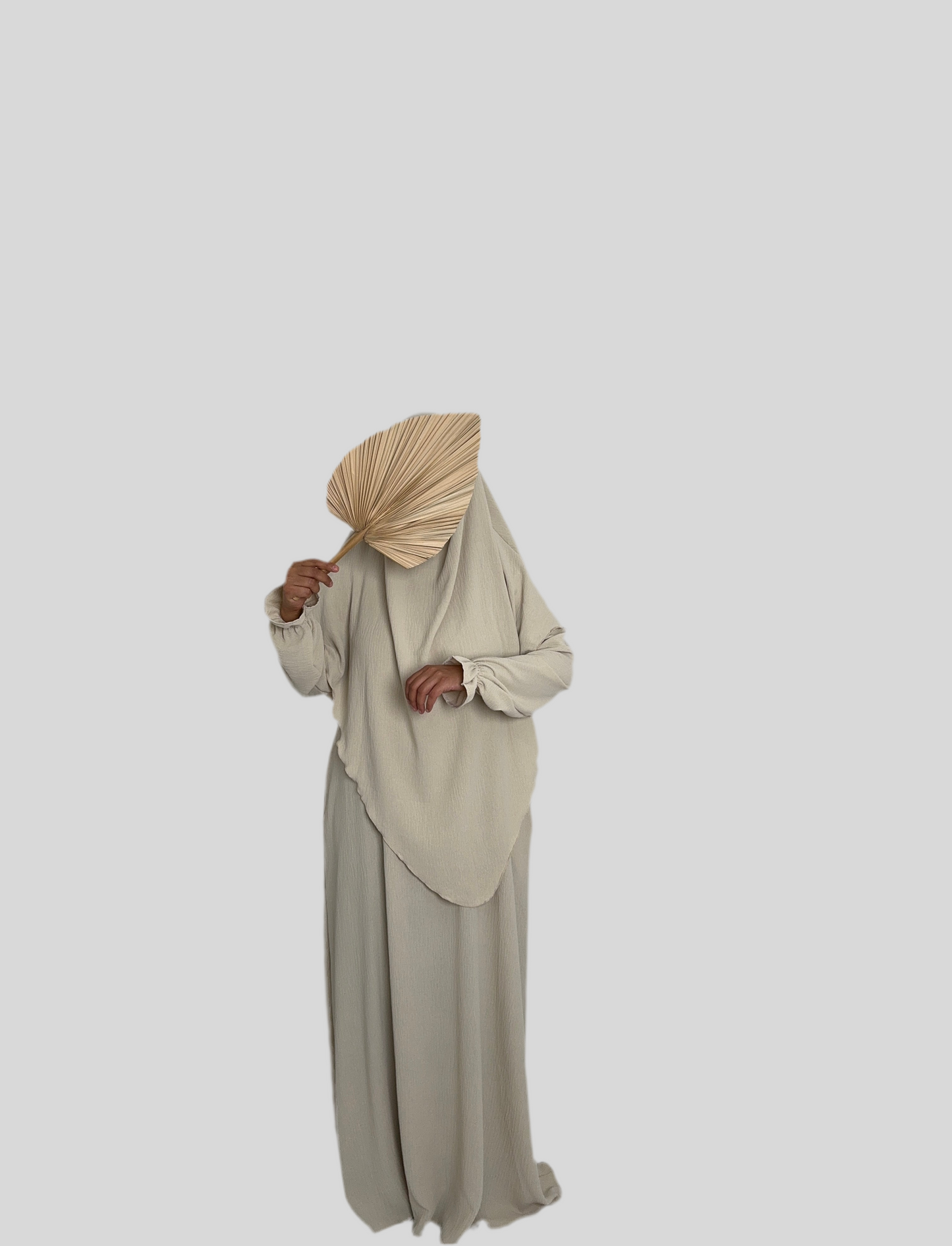 Cream Abaya & Khimar Set Mariya