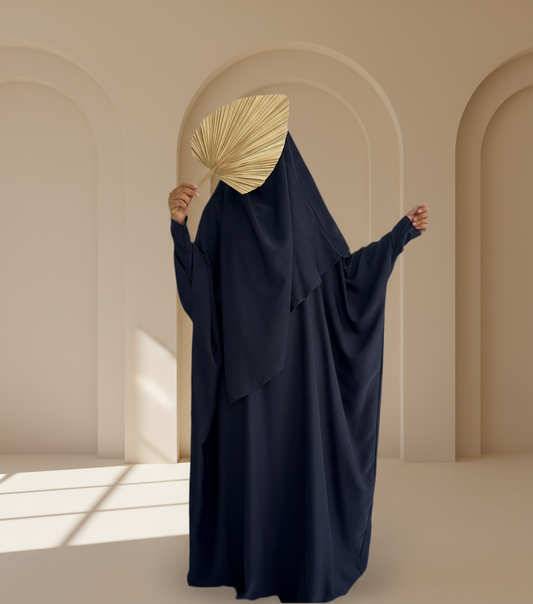 Abaya and Khimar Set - Medina Silk Abaya - Modest Silk Outfit
