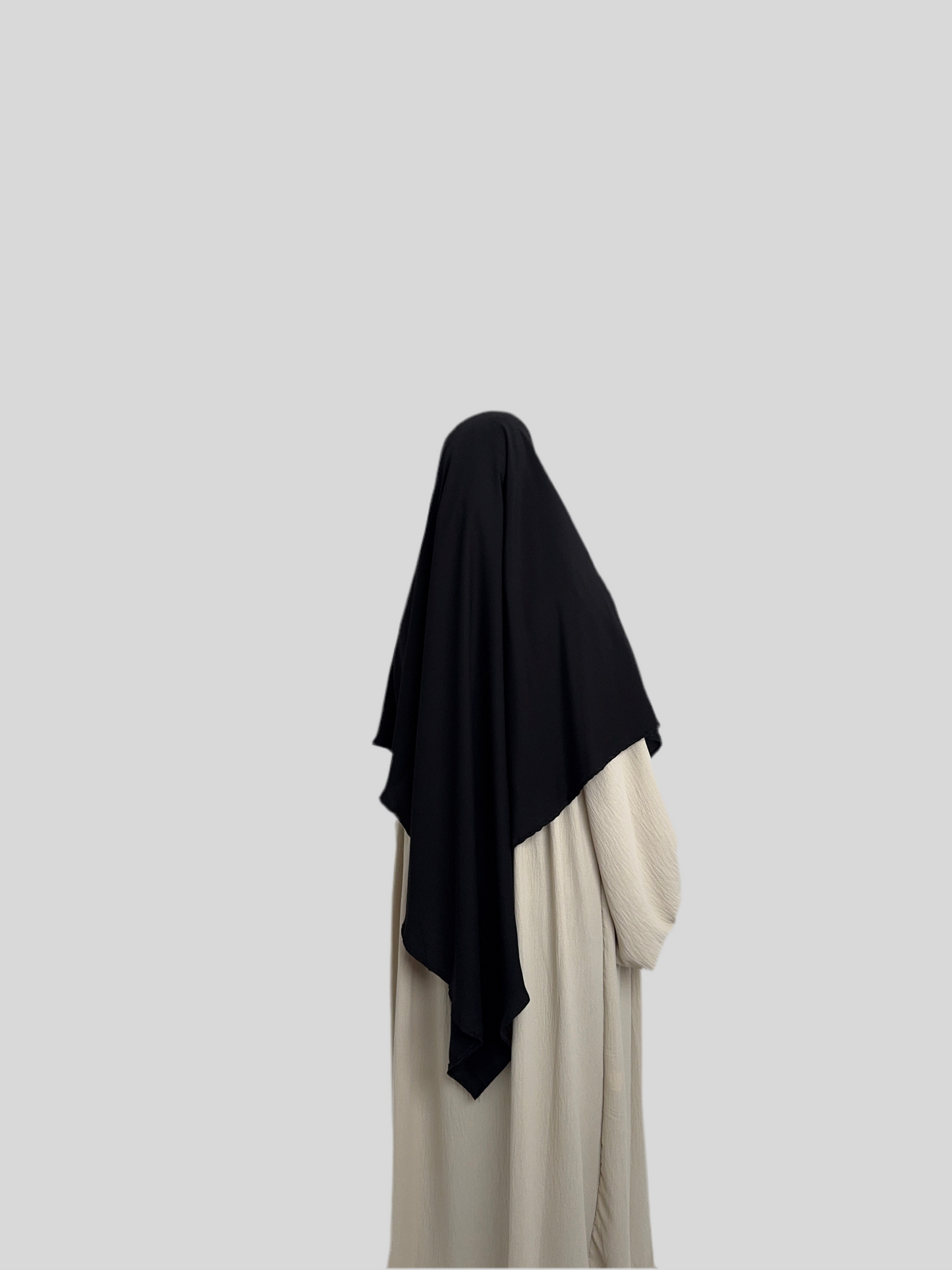 Black Medina Silk Khimar
