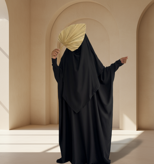 Abaya Khimar Set – Medina Silk Abaya – Modest Silk Outfit