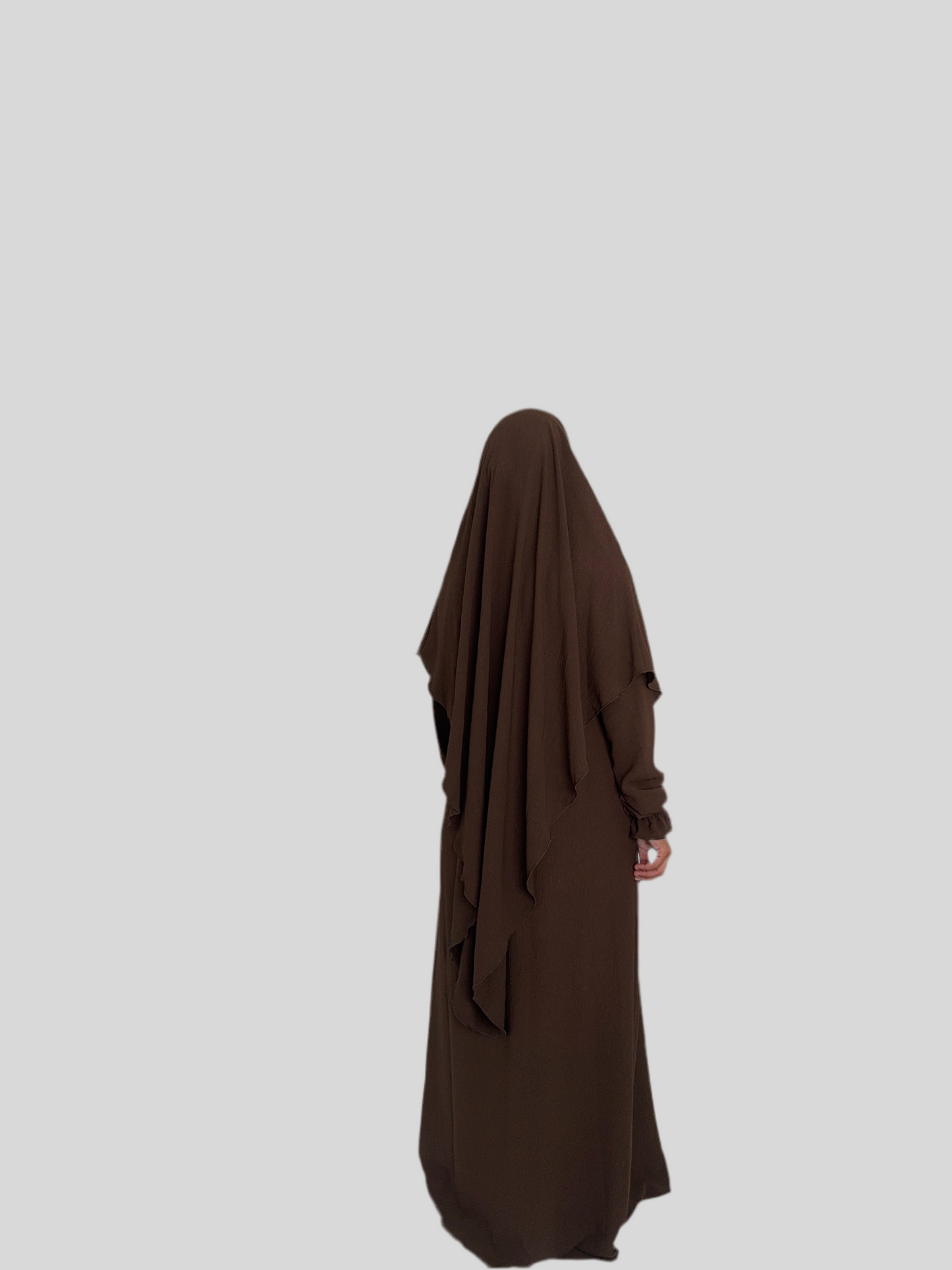 Dark brown Abaya & Khimar Set Mariya