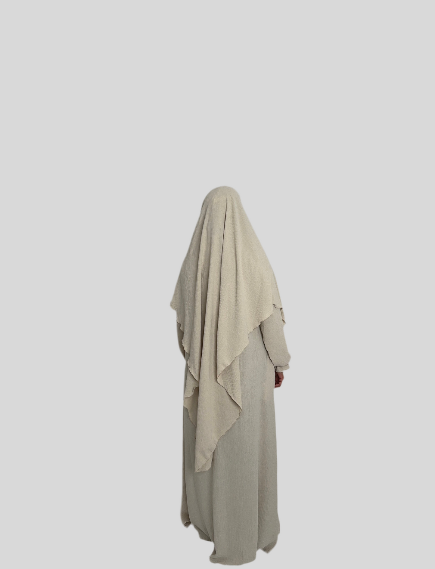 Cream Abaya & Khimar Set Mariya
