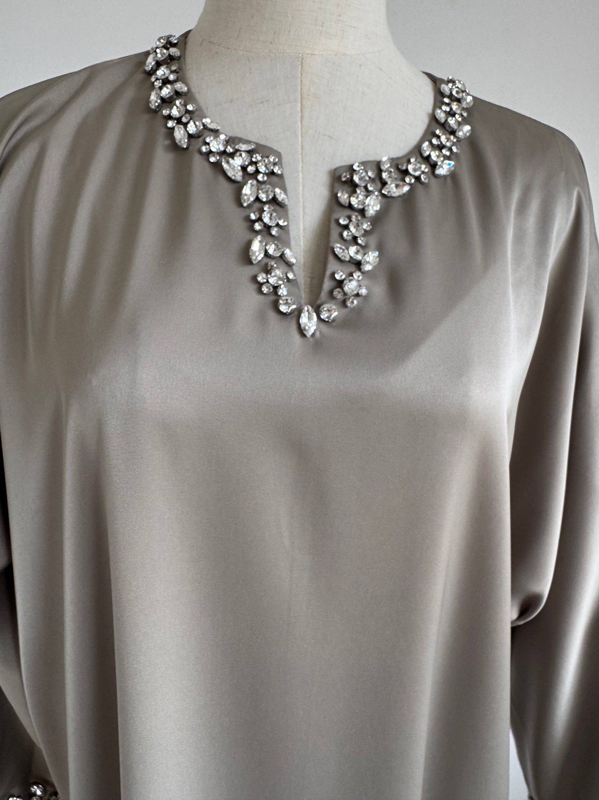Taupe Abaya ALYA - Modest Taupe Abaya - Elegant Abaya Dress