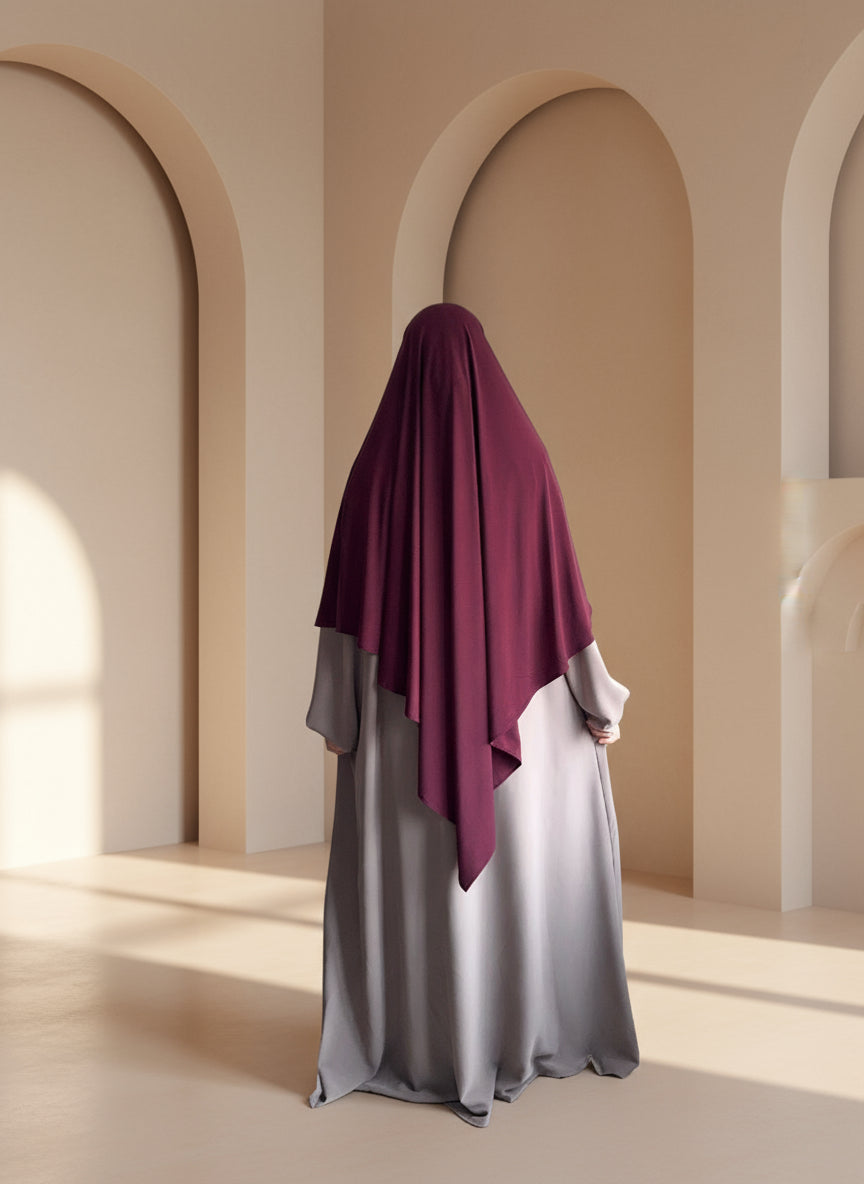 Taupe Balloon Sleeves Abaya - Modest Taupe Abaya - Aisha Abaya