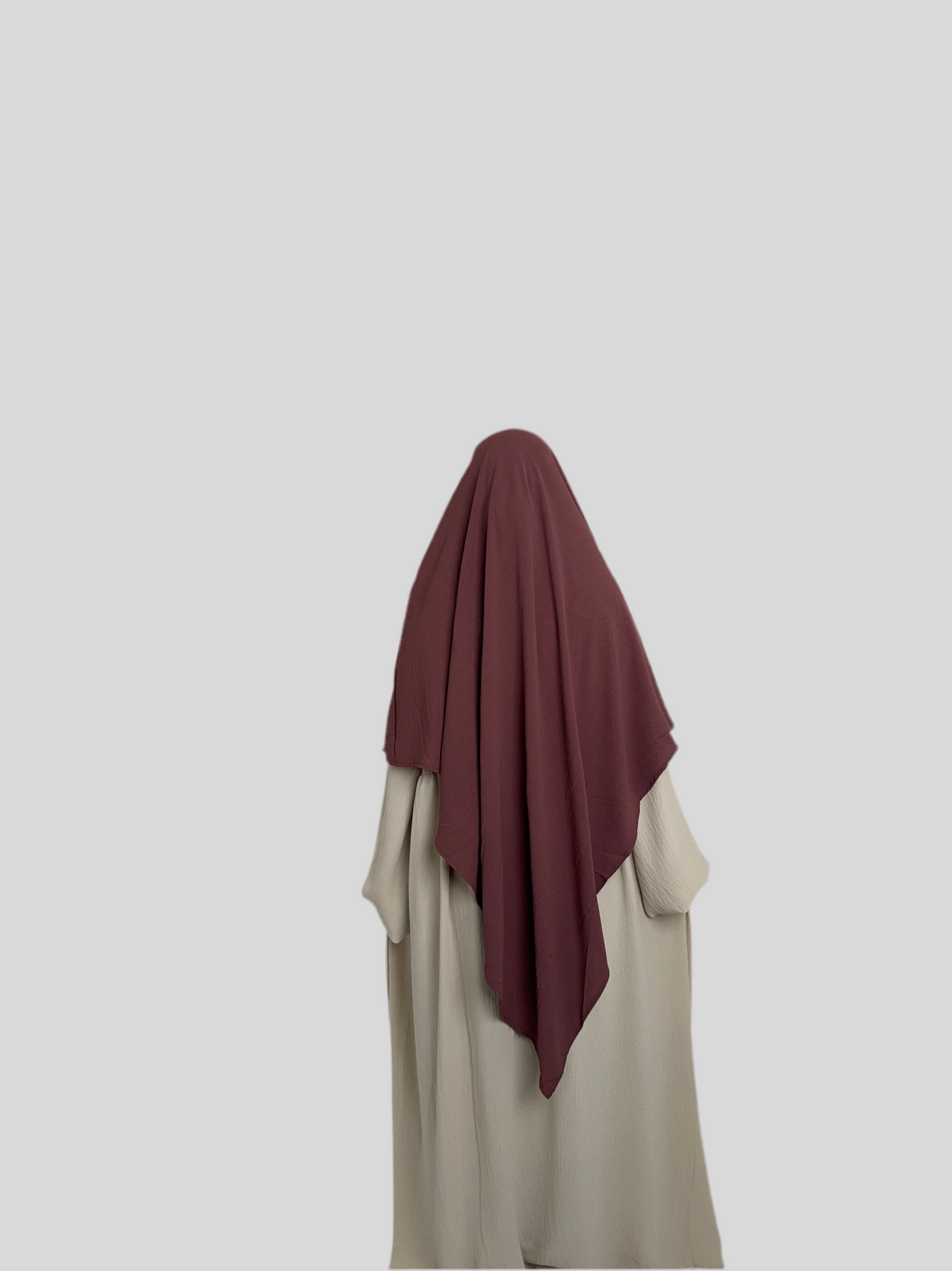 Pink Mauve Crepe Khimar