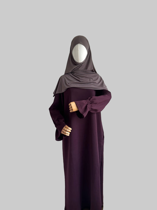 Plum Winter Abaya - Warm Modest Abaya - Winter Abaya Dress