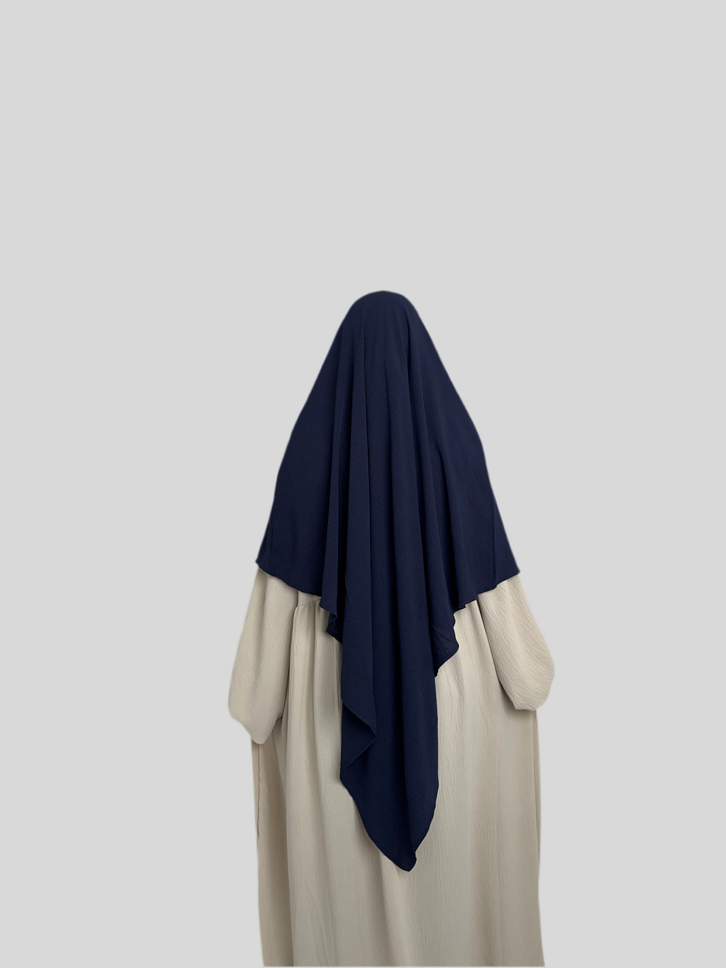 Navy Crepe Khimar