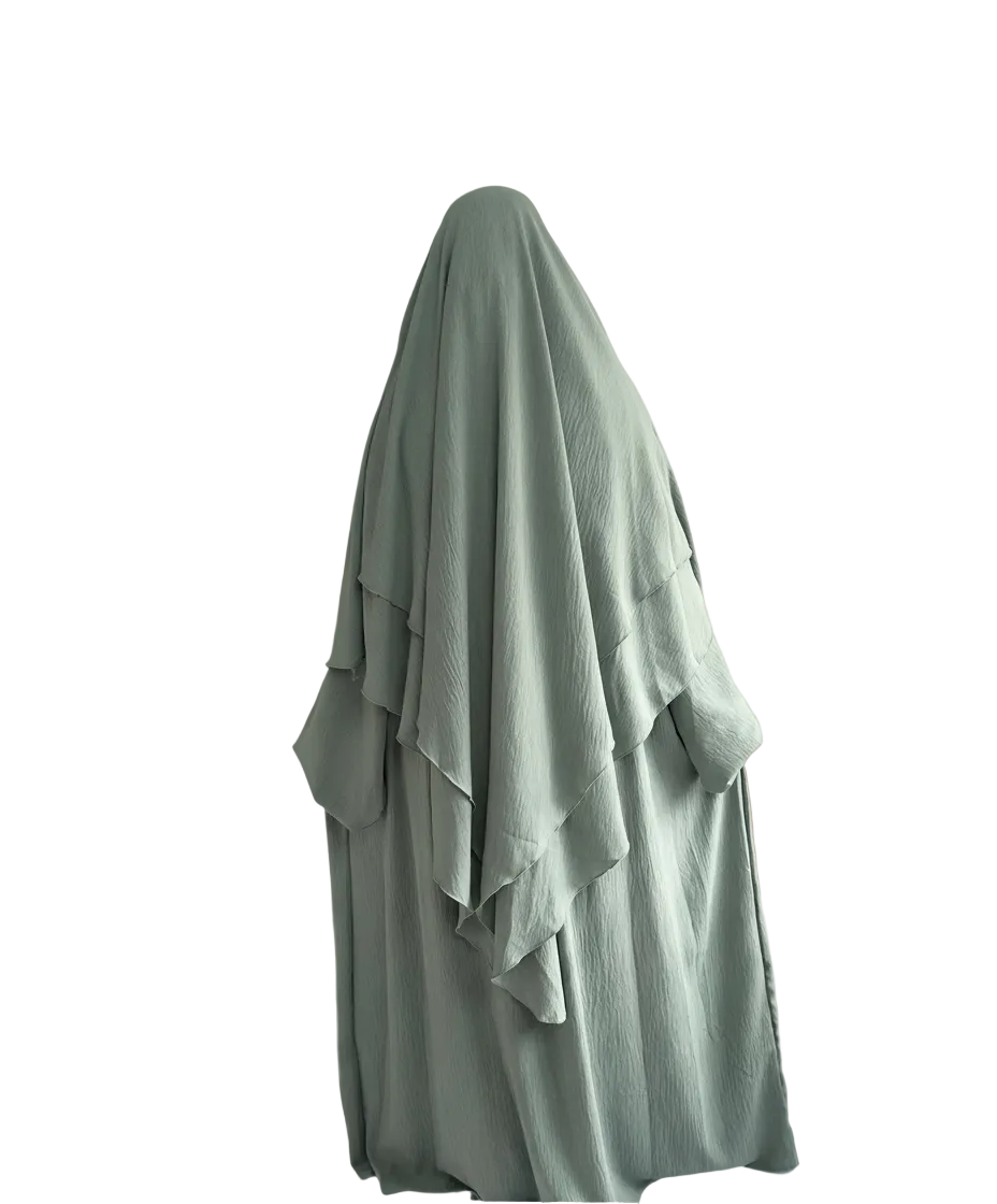 Watergreen Abaya & Khimar Set - ASSIYA Abaya Khimar