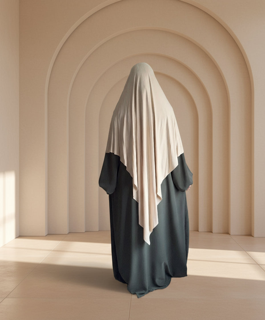 Green Balloon Sleeves Abaya - Modest Abaya - Aisha