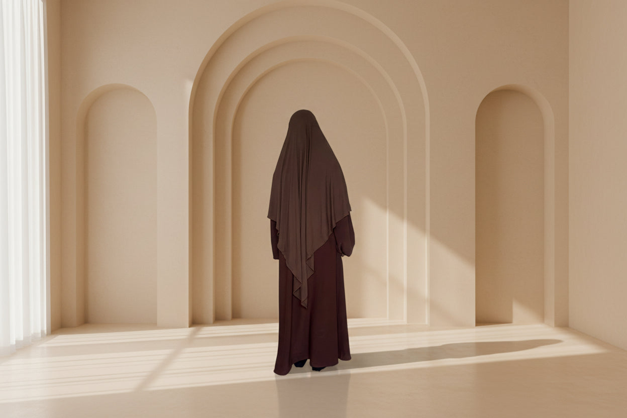 Chocolate Balloon sleeves Abaya - Aisha