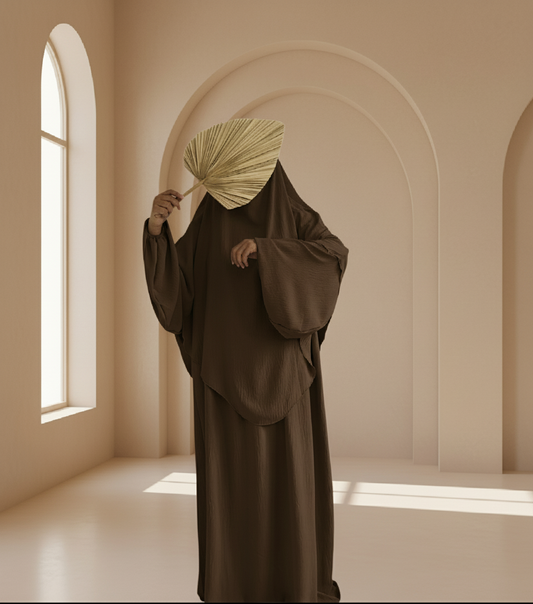 Brown Abaya & Khimar Set ASSIYA