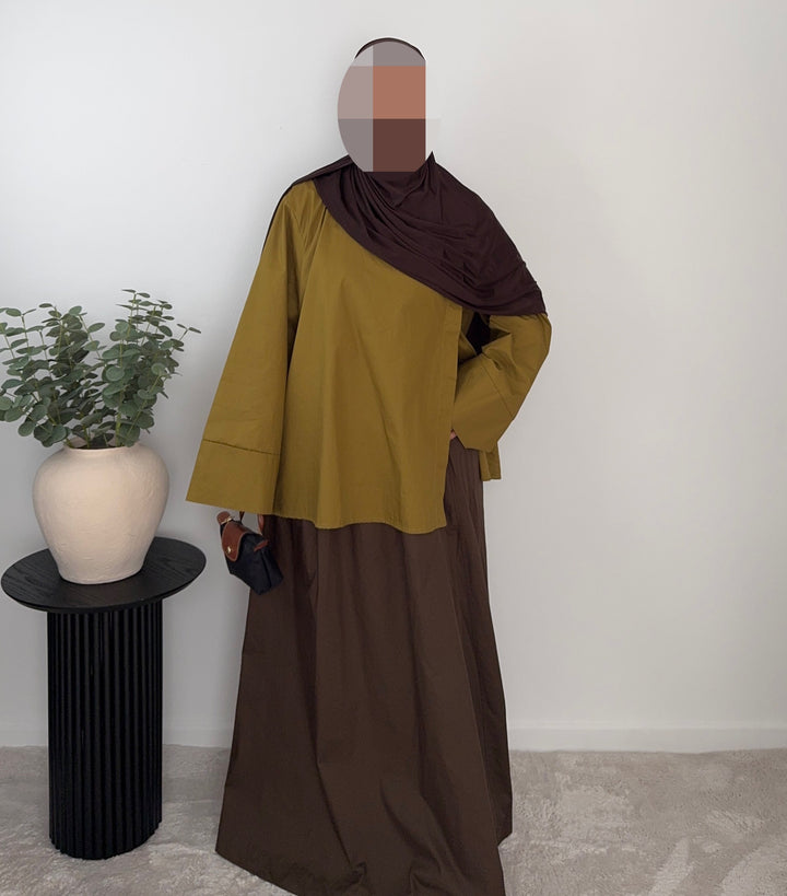Modest Oversized Long Sleeve Blouse – 100% Cotton – Lightweight, Breathable &amp; Comfortable