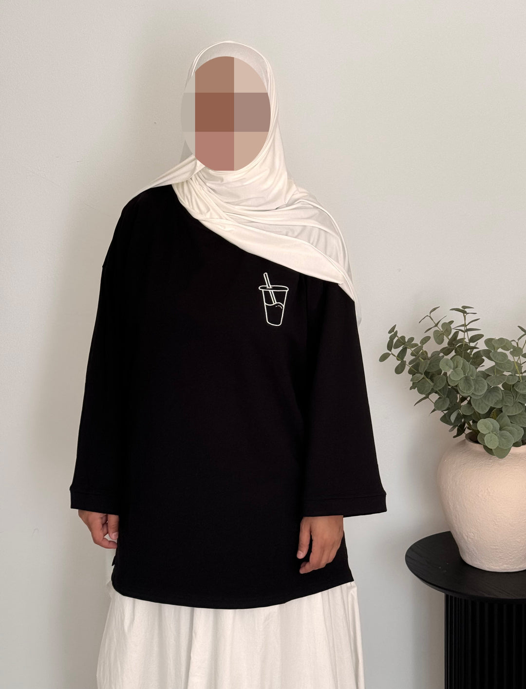 « Le Matcha » Oversized Long Sleeve T-Shirt | Modest Fashion