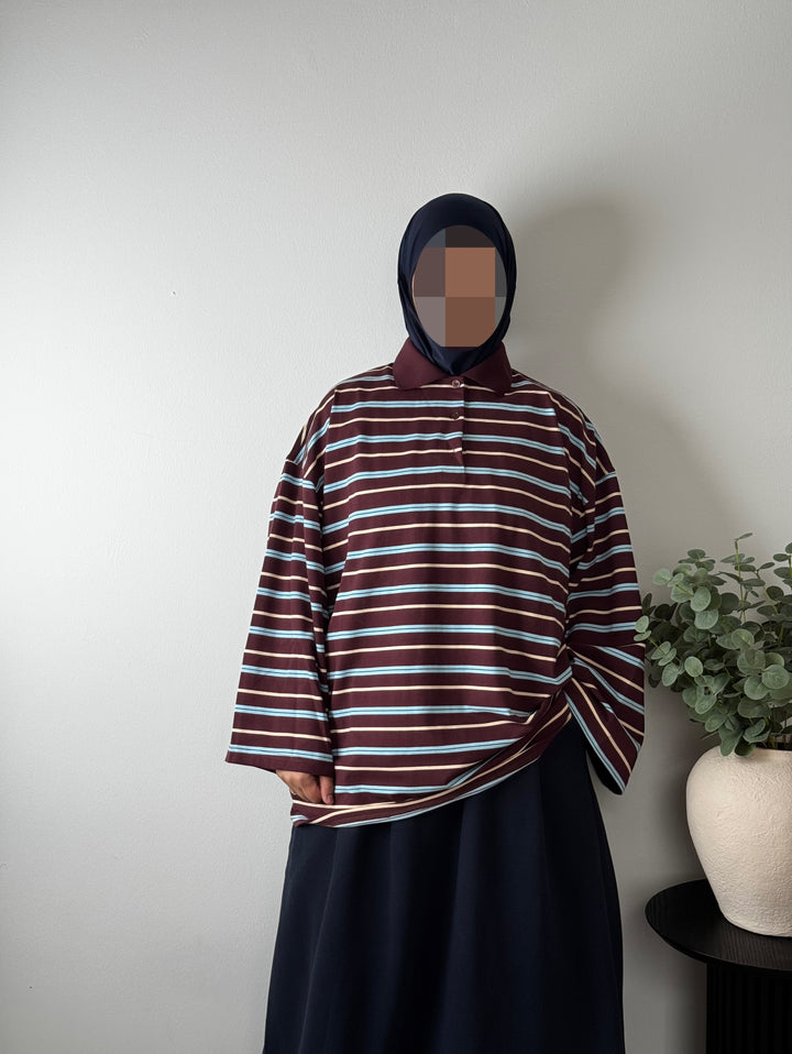 The Essential Modest striped Polo