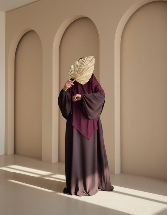 Chocolate Abaya Aisha – Balloon Sleeves Abaya – Modest Dress