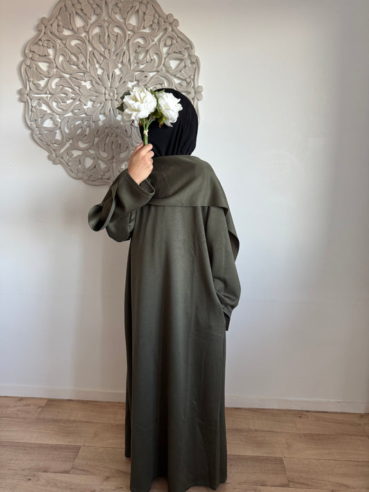 Abaya Cape winter Kaki