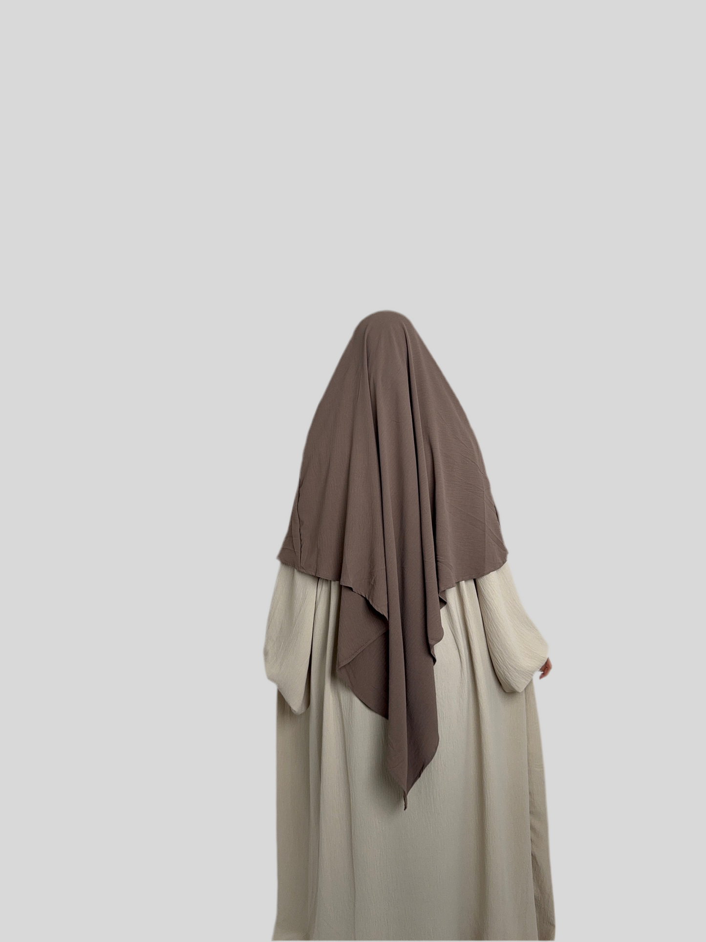 Taupe Crepe Khimar