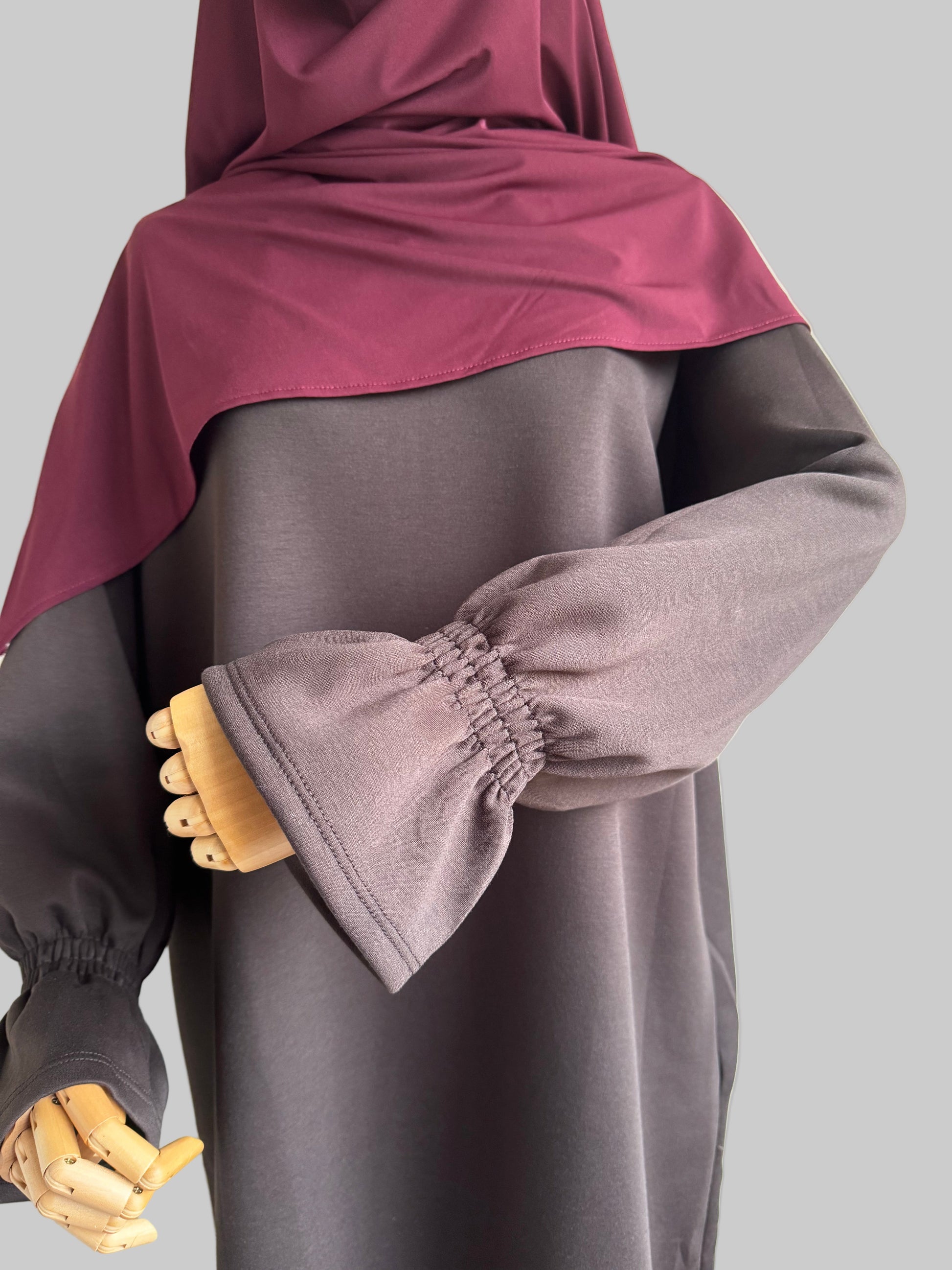 Coffee Winter Abaya – Thick Fabric Abaya – Modest Warm Dress