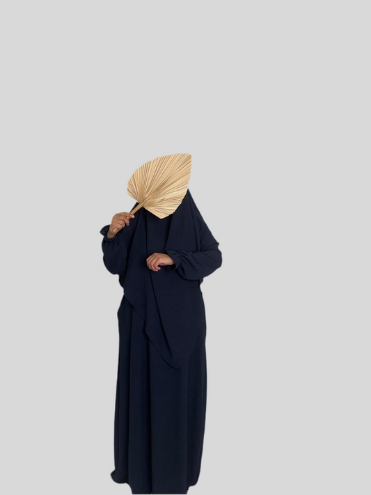 Navy Abaya & Khimar Set Mariya