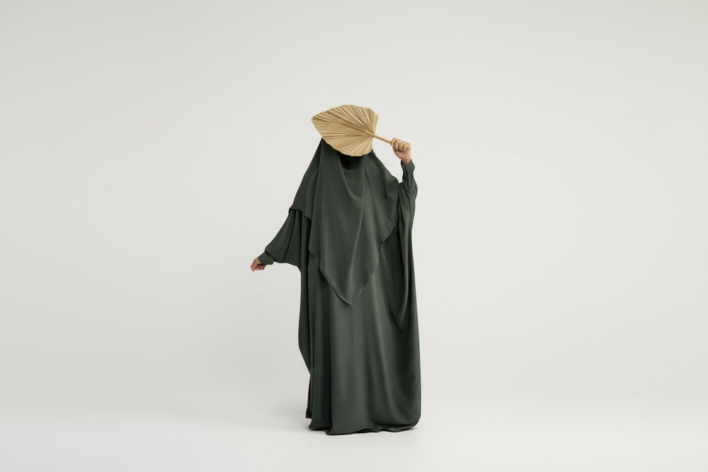 Abaya Khimar Set – Medina Silk Abaya – Silk Khimar Set