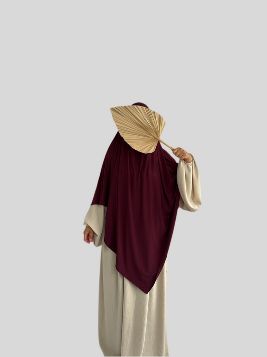 Premium Jersey Khimar burgundy