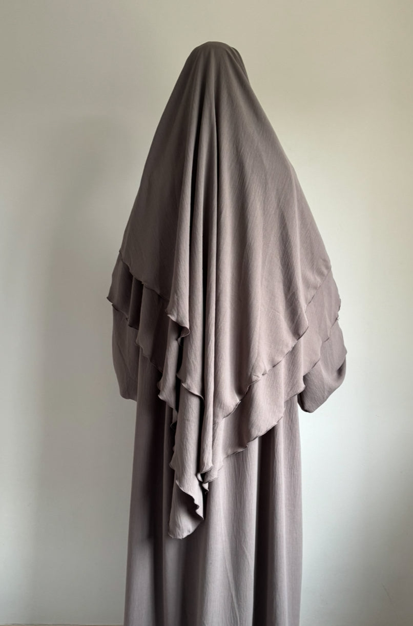 Taupe Abaya & Khimar Set ASSIYA