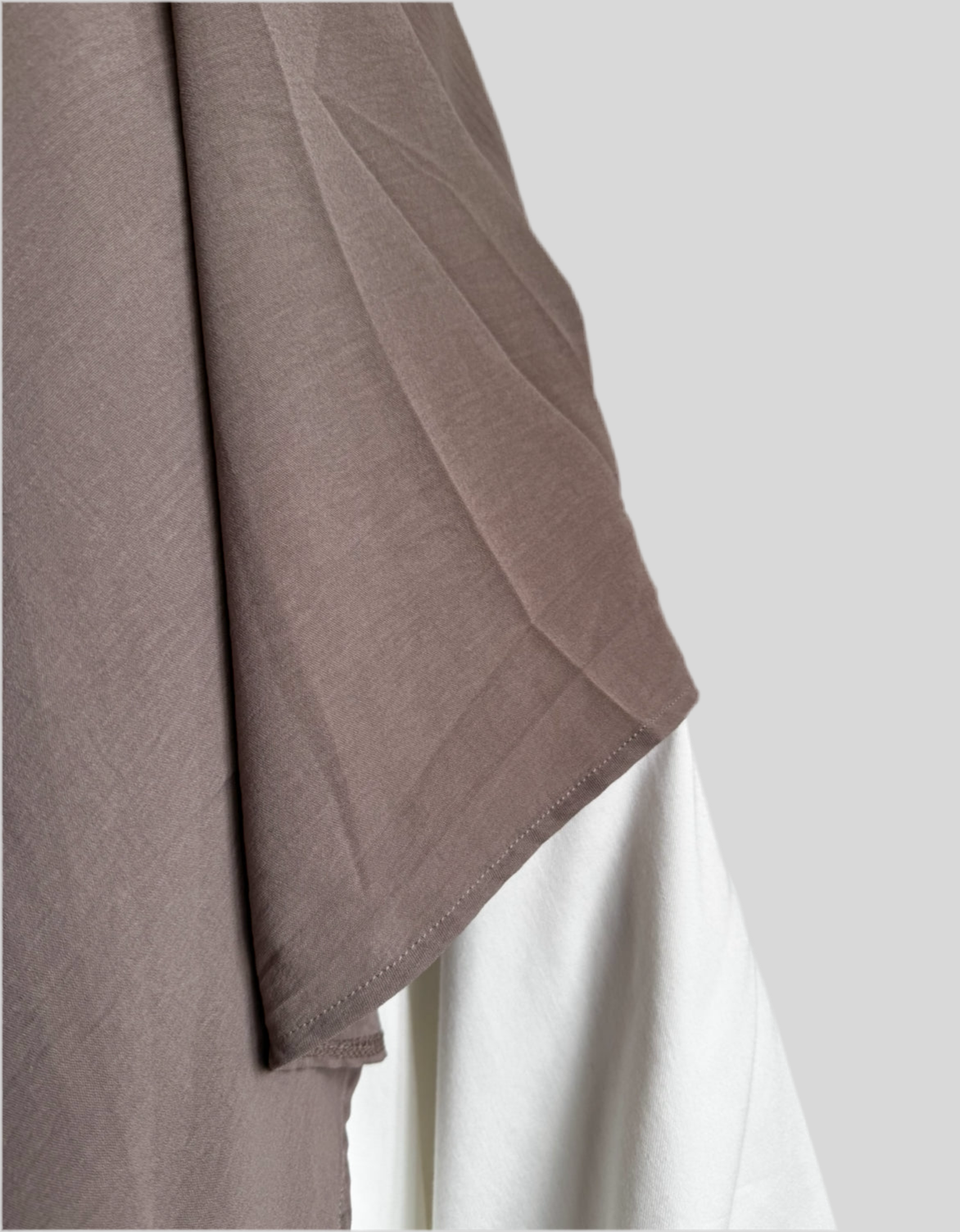 Taupe Crepe Khimar