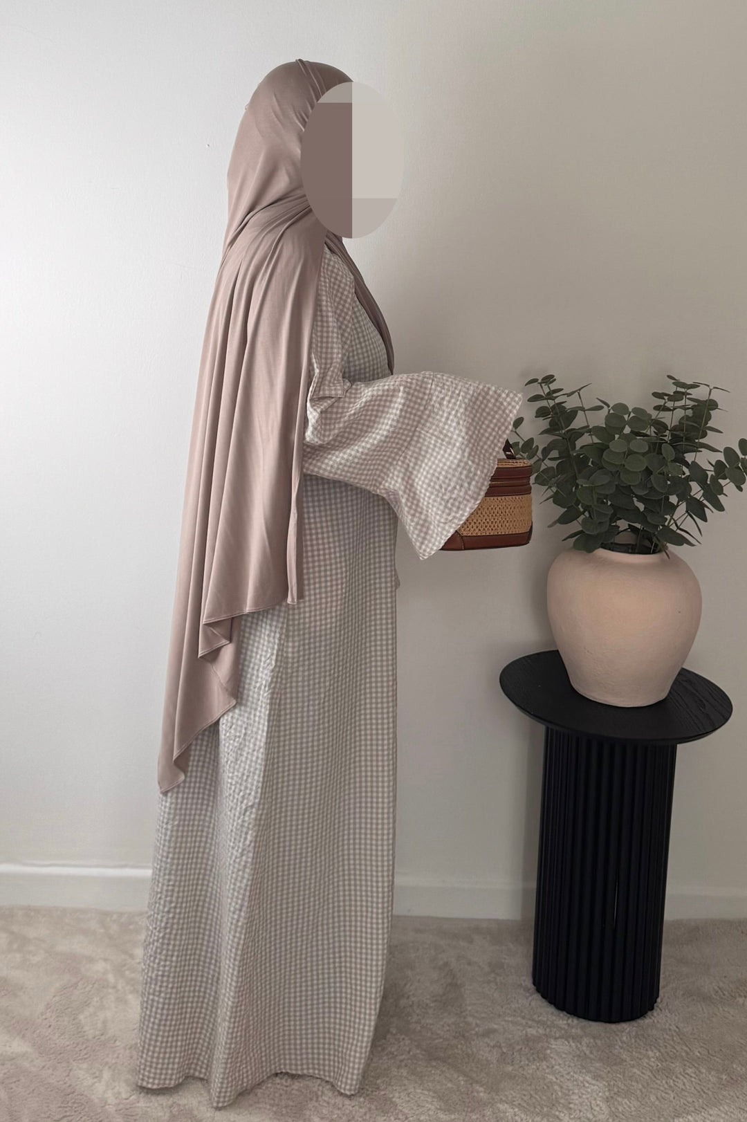 Gingham Modest Maxi Dress