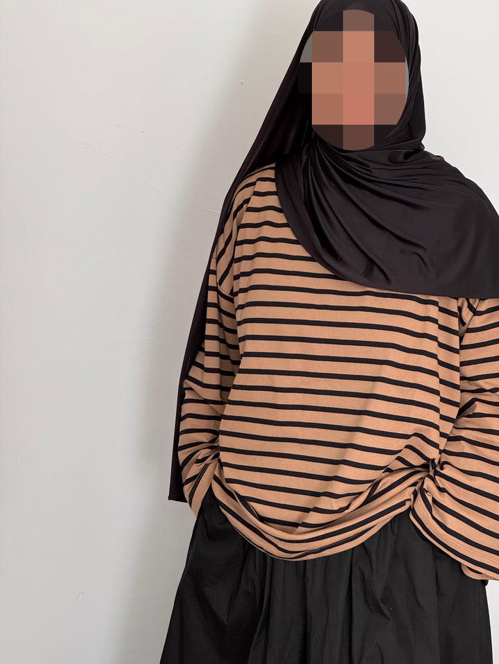 Premium 100% Cotton Oversized Breton Stripe T-Shirt