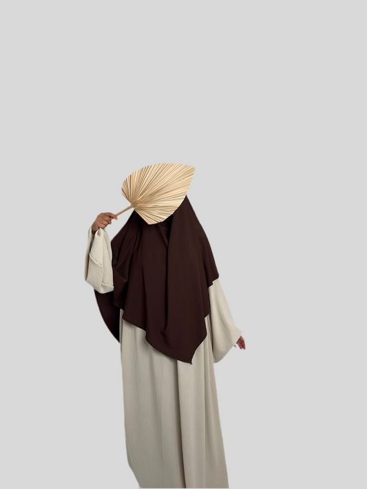 Dark brown Medina Silk Khimar
