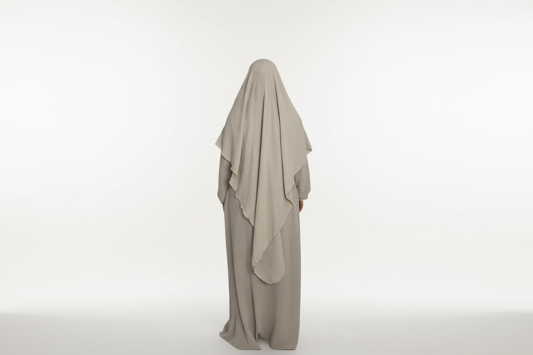 Cream Abaya &amp; Khimar Set - Mariya Abaya Khimar 